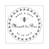 Vintage Meant to Bee Trouwdag Honingpot Favor Rubberstempel (Afrduk)