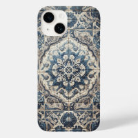 Vintage mediterraan blauw en wit siervoorwerp in
