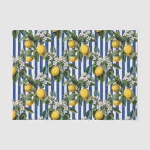 Vintage mediterraanse citroenen decoupage tissuepapier