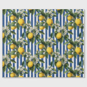 Vintage Mediterranean Lemons Decoupage Cadeaupapier (Vlak)