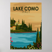 Vintage meer Como Italië Poster (Voorkant)