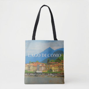 Vintage Meer Como Italië Reisposter Tote Bag