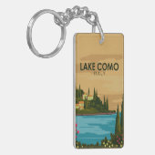 Vintage meer Como Italië Sleutelhanger (Voorkant Links)