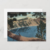 Vintage, meer van Crater, Oregon Briefkaart (Voorkant / Achterkant)