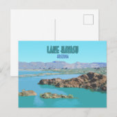 Vintage meer van Havasu Arizona Briefkaart (Voorkant / Achterkant)