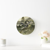 Vintage meerminafbeelding ronde klok (Huis)