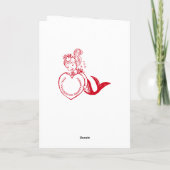 Vintage meerminValentijnsdag Feestdagen Kaart (Achterkant)