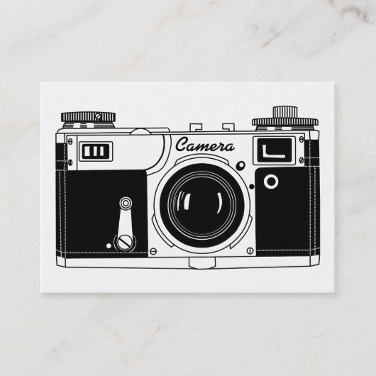 Vintage Meetzoekercamera Visitekaartje (Voorkant)