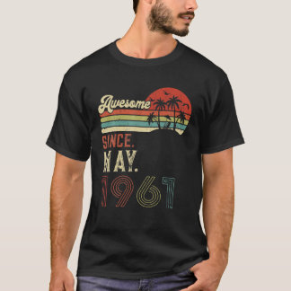 Vintage mei 1961 61e verjaardag van de 61-jarige r t-shirt