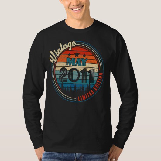 Vintage mei 2011 11 jaar oud t-shirt (Voorkant)