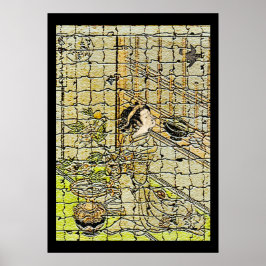 Vintage mei koo met modern kunstPoster Poster