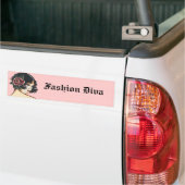 Vintage Meisje Meisje Bumpersticker (Op Truck)