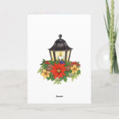 Vintage Meisje met parapluKerstkaart Feestdagen Kaart (Achterkant)