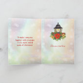 Vintage Meisje met parapluKerstkaart Feestdagen Kaart (Binnen)