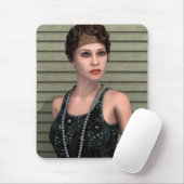 Vintage Meisje Muismat (Met muis)