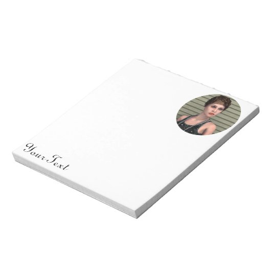 Vintage Meisje Notitieblok (Linkerzijde)