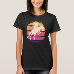 Vintage meisje paardrijden equestrian t-shirt