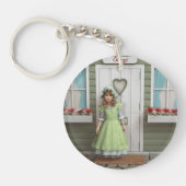 Vintage Meisje Sleutelhanger (Voorkant)