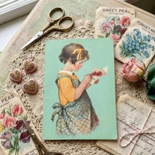 Vintage meisje & Valentijnkaart Jessie Wilcox Smit Kaart