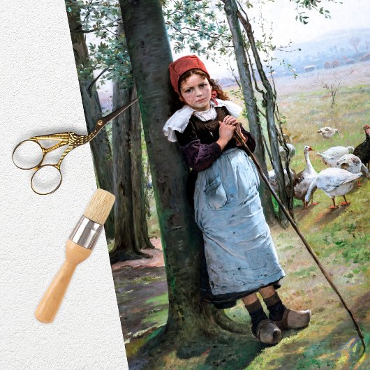 Vintage Meisjes Ganzen Tissuepapier