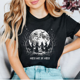 Vintage Meisjes Willen Meisjes Zijn Heks T-shirt