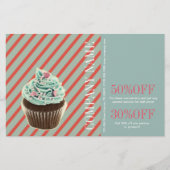 vintage meisjesachtige cake catering bakkerij cupc flyer (Voorkant)