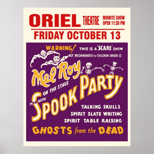 Vintage Mel Roy Spook Show Poster (Voorkant)