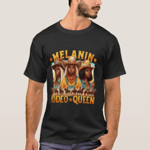 Vintage Melanin Rodeo Koningin Retro Melanin Rodeo T-shirt