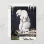 Vintage Melting Snowman Briefkaart (Voorkant / Achterkant)