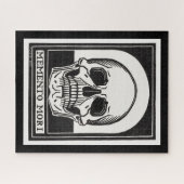 Vintage Memento Mori Schedel Illustratie Legpuzzel (Horizontaal)