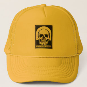 Vintage Memento Mori Schedel Illustratie Trucker Pet