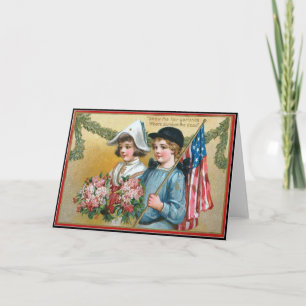 Vintage Memorial Day-uitnodigingskaart Kaart