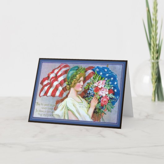 Vintage Memorial Day- wenskaart Kaart (Voorkant)
