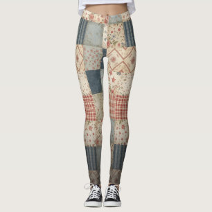 Vintage Memory Quilt Patchwork Cottagecore Amerika Leggings