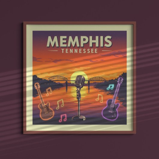 Vintage Memphis Tennessee Poster