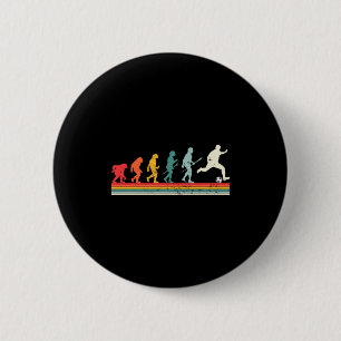 Vintage Menselijke Evolutie Voetbal Speler Voetbal Ronde Button 5,7 Cm