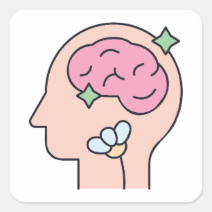 Vintage Mental Health Sticker één dag tegelijk