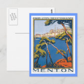 Vintage Menton Frankrijk Briefkaart (Voorkant / Achterkant)