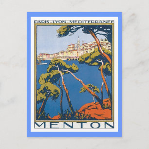 Vintage Menton Frankrijk Briefkaart