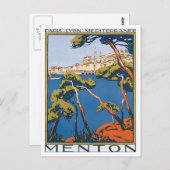Vintage Menton Frankrijk Briefkaart (Voorkant / Achterkant)
