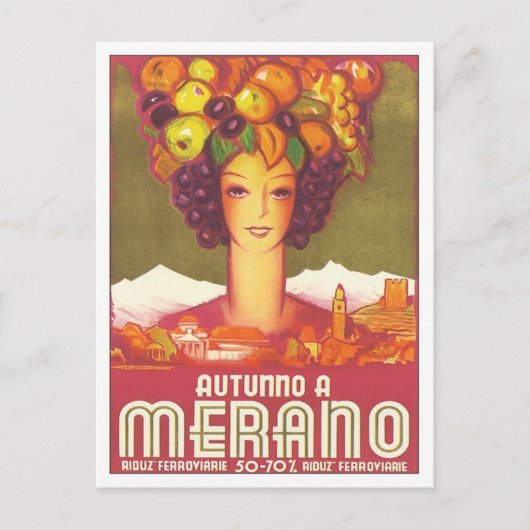 Vintage Merano Autunno Briefkaart (Voorkant)