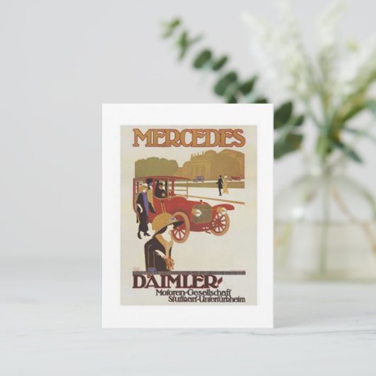 Vintage Mercedes Daimler AD 2 Briefkaart (Staand voorkant)