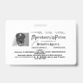 Vintage Merchants Politie Badge (Achterkant)