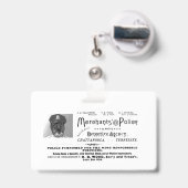 Vintage Merchants Politie Badge (Achterkant met uittrekbare clip)