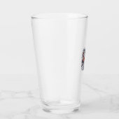 Vintage Merica Patriottisch Bloemend Shirt Ontwerp Glas (Rechts)