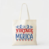 Vintage Merica Patriottisch Tote Bag (Voorkant)