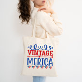 Vintage Merica Patriottisch Tote Bag