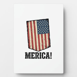 Vintage Merica Vlag Patriottisch Grafisch T-shirt_ Fotoplaat