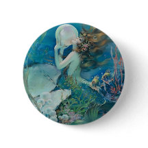 Vintage Mermaid Holding Pearl