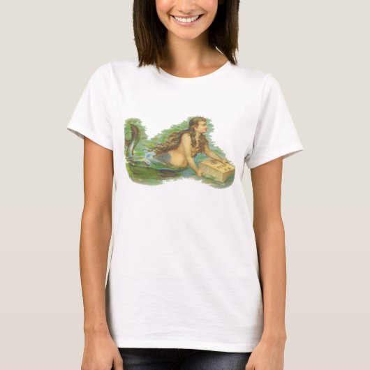 VINTAGE MERMAID LADIES' BURN OUT T SHIRT (Voorkant)